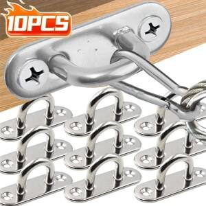 M5 M6 스테인리스 스틸 패드 아이 플레이트 월 앵커 천장 훅 해양용 해먹 리깅 하드웨어 스테이플 루프