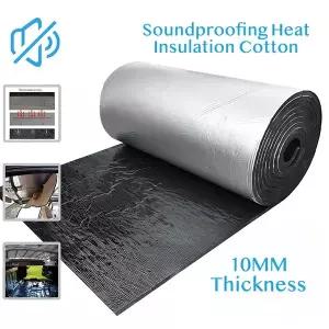 호환  10mm 자동차 방음 단열 코튼 롤 열차단 방음 소음 감소 RV 폼 바닥 지붕 파이프 단열재