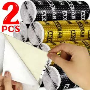 호환  자동차 방음 매트 자동차 소음 감쇠 패드 부틸 고무 복합 알루미늄 플레이트 열 차폐재 범용 난연 스