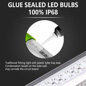 100W DC 12V 녹색 흰색 오징어 IP68 높은 전력 물고기 유인 미끼 밤 잠수정 수중 LED 낚시 빛