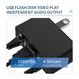 HDMI캡쳐보드 녹화 방송 핫 FHD IP to HDMI 비디오 디코더 스트림 H265 H264 RTSP SRT RTMP UDP