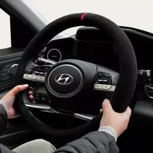 뉴쏘렌토R 핸들커버 자동차핸들커버 바겐 스웨이드