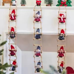 크리스마스 데코 사다리 트리 창문 문걸이 장 거실 모빌 펜던트 산타