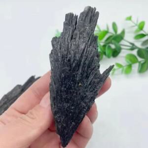 천연 블랙 토르말린 석영석 불규칙 에너지석 흑염색 깃털 크리스탈 클러스터 광물 표본