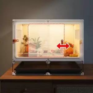 메추리 사육장 병아리 육추기 원목 온열 보온 햄스터 앵무새 케이지 세트