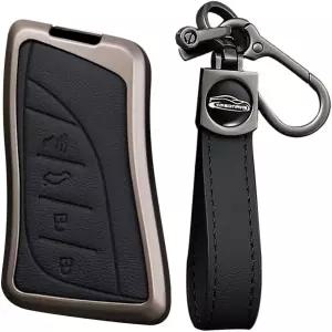 KUNIO 가죽 금속 자동차 키 포브 커버 케이스 렉서스 ES LS LC RX NX LX TX 시리즈 2025 GX460 2024 홀더