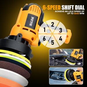 HILDA 전기 자동차 연마기, 연마 기계, 속도 조절 가능 샌딩 왁싱 도구, 액세서리 전동 공구