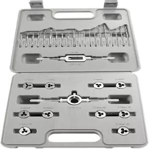 나이프 앤 건 메이킹 탭 다이 키트 - UNF 스탠다드/메트릭 33피스 마이크로 스레드 세트 드릴/탭/다이/핸들