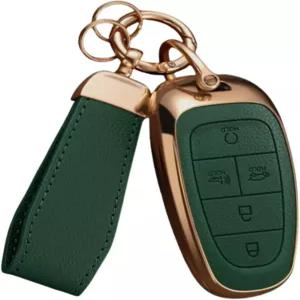 2024년형 키 체인 상부 가죽 소프트 TPU 자동차 케이스 쉘이 장착된 현대용 WiiLemz 포브 커버 쏘나타