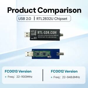 FC0013 튜너, 22-1100MHz 광대역, ADS-B/AIS 디코딩, SDR과 호환되는 RTL-SDR V2 USB 소프트웨어 정의 라