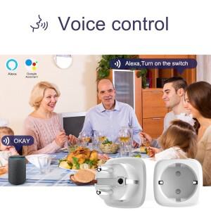 SIXWGH 스마트 홈 소켓 WiFi 16A EU/FR 플러그 콘센트 Cozylife 원격 제어 타이머 전원 모니터 지원 음성