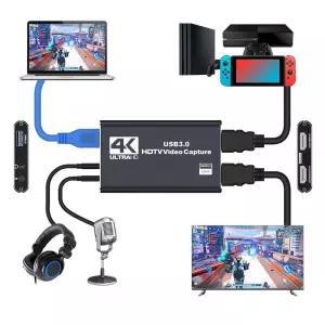 HDMI캡쳐보드 녹화 방송 USB 30 4K HDMI 호환 캡처 카드 1080P 60FPS 오디오 비디오 게임 카드는 PS4카메라