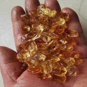 100CT 천연 처리되지 않은 풍부한 오렌지 황수정면 거친 표본