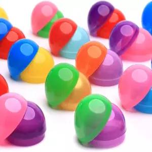 캡슐 자판기 컬러 원형 빈 50개 1.26인치 껌볼 머신 벌크 파티용 용기 부활절 바구니 스터퍼 생일 선물