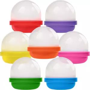 캡슐 자판기 반투명 도토리 빈 60개 2인치 껌볼 머신 벌크 파티 용기 선호 부활절 바구니 스터퍼 선물