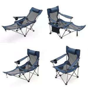 접이식 캠핑의자 메쉬블루 파라솔의자 휴대용의자