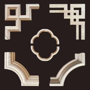 빈티지 나무 조각 코너 Onlay 아플리케 몰딩, 홈 데코, 럭셔리 배경 벽 옷장, 골동품 꽃 데칼