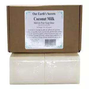 지구의 비밀 코코넛 밀크 비누 베이스 2파운드 녹이고 붓기