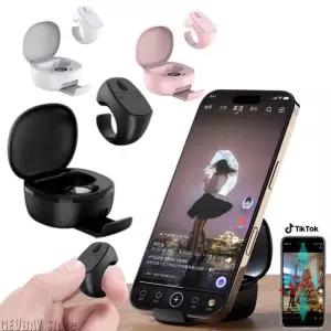 무선동조기 스크롤링 링 무선 핑거 셔터 리모컨 페이지 터너 폰 카메라 셀카 버튼 틱톡용