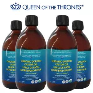 캐나다 퀸오브쓰론 골든 피마자오일 캐스터오일 500ml 4개121435