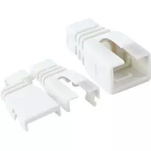 랜선젠더 RJ 45 조립형 통부트 6파이 그레이 보호캡 100개