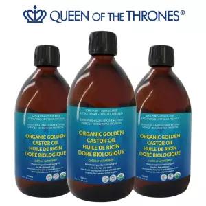 캐나다 퀸오브쓰론 골든 피마자오일 캐스터오일 500ml 3개121437