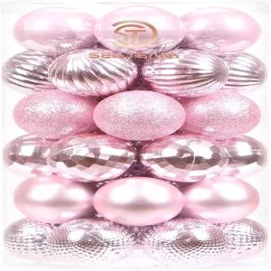 Sea Team 41팩 크리스마스 볼 장식 끈 포함 40mm/1.57인치 소형 보블 깨지지 않는 플라스틱 전구 트리