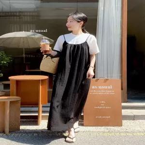 라이트린넨 뷔스티에 롱원피스 (2color)