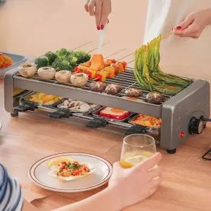 자동 구이기 전기 꼬치 바베큐 서랍형 캠핑 업소용 무연 회전 화로