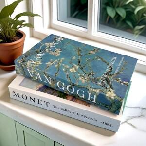 반고흐 모네 피카소 스타 시리즈 가짜 책 보관함, 럭셔리 장식 책, 추상 커피 테이블, 침실 선반, 홈 데코
