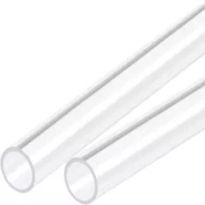 MECCANIXITY 아크릴 파이프 투명 경질 원형 튜브 15mm 0.6 ID OD 18 램프 및 랜턴 수냉 시스템 2pcs