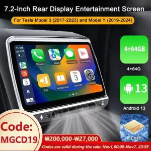 헤드업디스플레이 HUD 온리세이 7인치 후방 디스플레이 안드로이드 13 WIFI 스크린 4G64G 무선 카플레이 오