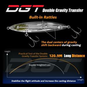 피샨트 드래곤 호크 싱킹 펜슬 듀얼 센스 컬러 루어 | 물과 빛의 변화로 배스, 파이크, 월아이를 잡다