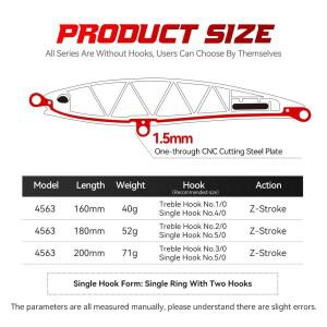 왕국 연필 낚시 미끼 40g 52g 71g 빅 게임 Z 워킹 개 액션 인공 하드 GT 참치 바닷물