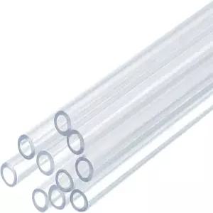 uxcell 10개 투명 플라스틱 경질 튜브 2mm ID x OD 수족관 수도관 수냉 시스템 배관용 0.5미터 길이 원형