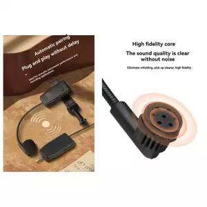 바이올린마이크 현악기 바이올린 첼로 기타 클립형 송신기 수신기 50미터 범위용 ABVO-24G 무선 마이크