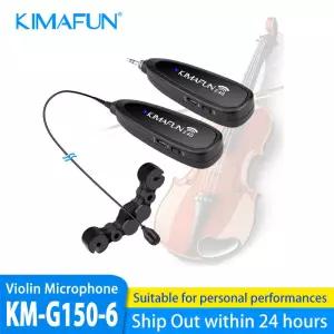 바이올린마이크 현악기 KIMAFUN 무선 바이올린 마이크 24G 미니 전문 악기 콘덴서