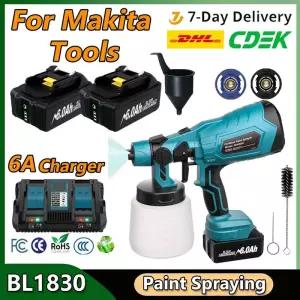 무선히팅건 열풍기 스프레이 패턴 무선 페인트 분무기 마키타 BL1830 배터리용 BL1840 BL1850 BL1860 광범
