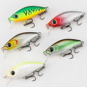 1pcs 미니 미노우 낚시는 Wobblers 5cm 4.5g 싱킹 인공 플라스틱 하드 미끼 크랭크베이트 Pesca Bass Tack