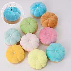 시침핀 1Pc 나무 컬러 호박 Pincushions 바늘 쿠션 공예 바느질 Accessoried 핀 홀더