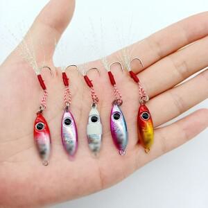 HOOFISH 1PCS 마이크로 금속 지그 낚시 미끼 5.5g/7.5g/10g/14g/17g/21g 스푼 바닷물 인공 액세서리