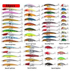 낚시 미끼 세트 하드 미니 미노우 플로팅 스윙 크랭크베이트 크레이지 워블러 인공 생체 공학 크랭크