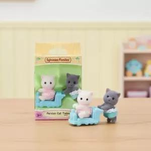 실바니안 패밀리 페르시안 고양이 쌍둥이 캐릭터 미니어처 역할놀이 수집용 장난감 아기고양이
