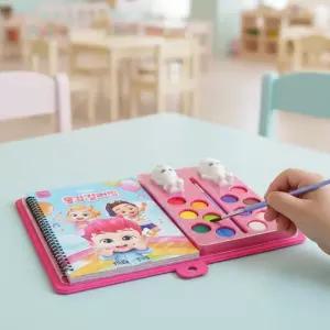 핑크퐁 물감컬러링 베베핀 아기상어 피규어 색칠놀이 컬러링 미술 DIY 고체물감 어린이