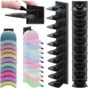 야구 모자용 엔웍란 정리함 2팩 강력한 접착력을 갖춘 다층 보관 랙 2개의 장착 옵션 최대 40개의 수 있는