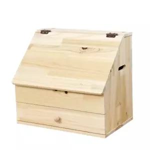 삼나무 원목 수납 화장대 1P 좌식 거울 일체형 탁상 원룸 미니화장대