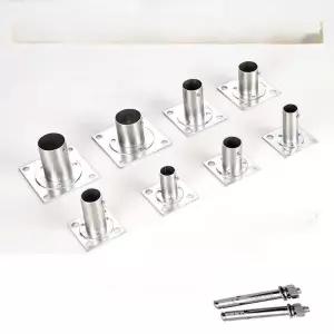 앙카플레이트 기둥 고정 원형 내경 파이프 베이스판 스텐