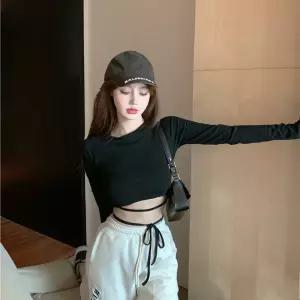 폴댄스 섹시 짧은 트레이닝복 의상 댄스 상의 긴팔 여성 재즈댄스