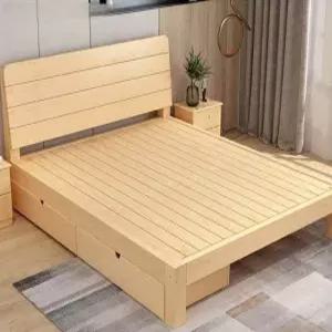 서랍형 원목 침대 프레임 무가공 무도색 퀸 더블
