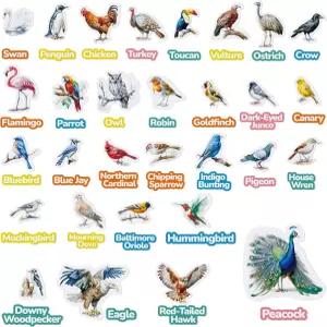 셰프앤 펠트 버드 보드 조각 단어 플란넬 포함된 프리컷 피규어 세트 그래프 교육용 장난감 - 60개